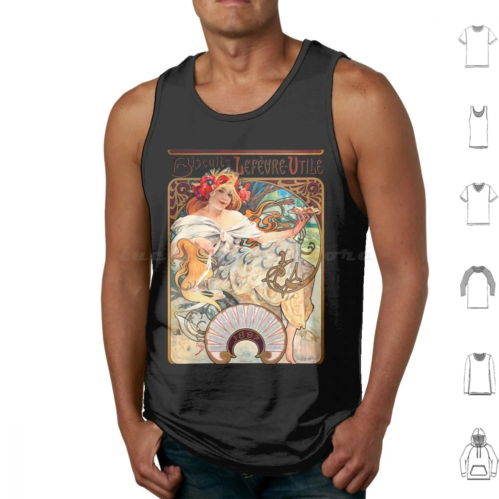 بسكويت Lefavera-Utile من ألفونس موكا. ملصق الفن الحديث تانك القمم طباعة القطن ألفونس موكا موكا آرت ألفونس