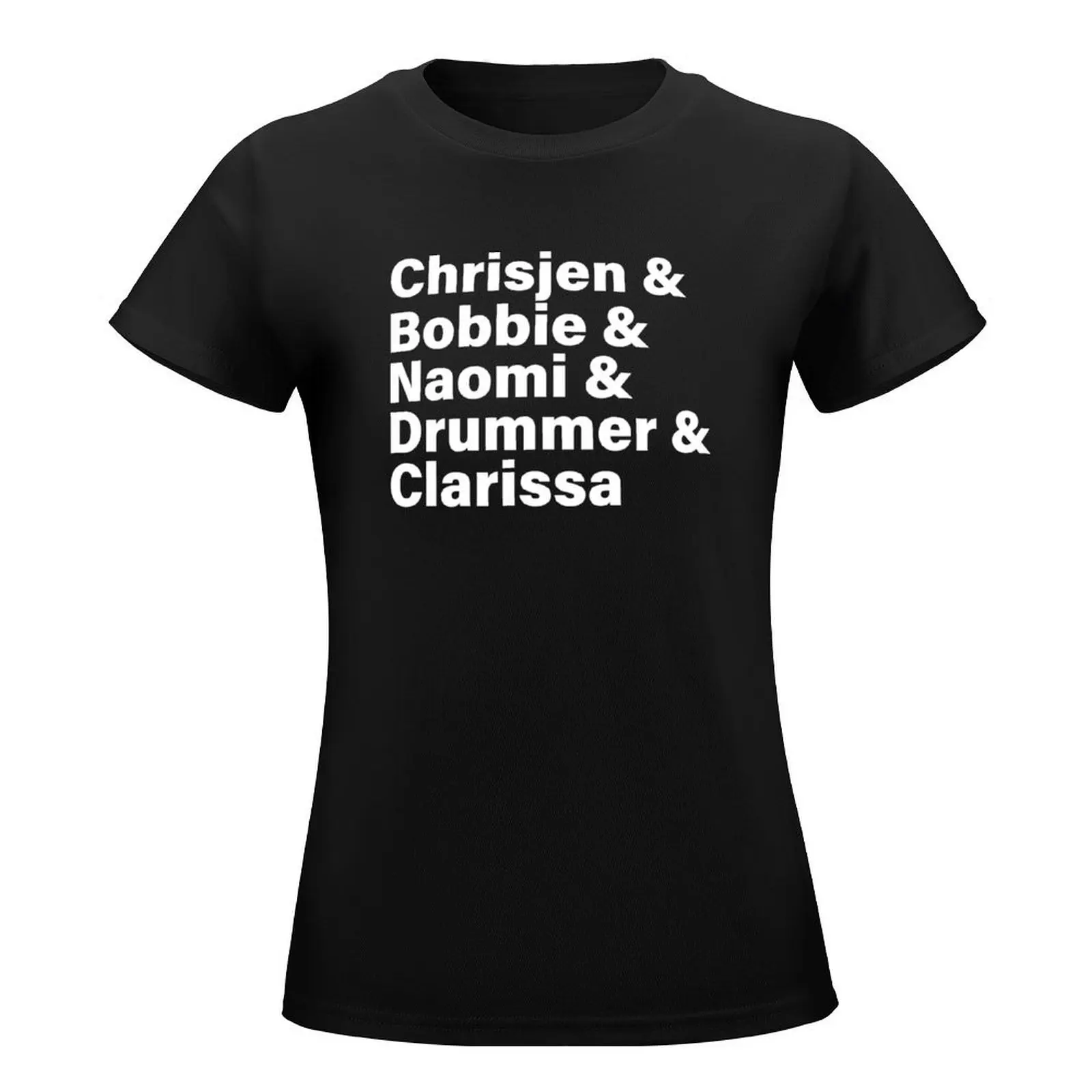 Chrisjen & Bobbie & Naomi & Drummer Clarissa T-Shirt korean fashion tees t-shirt dress for Women long