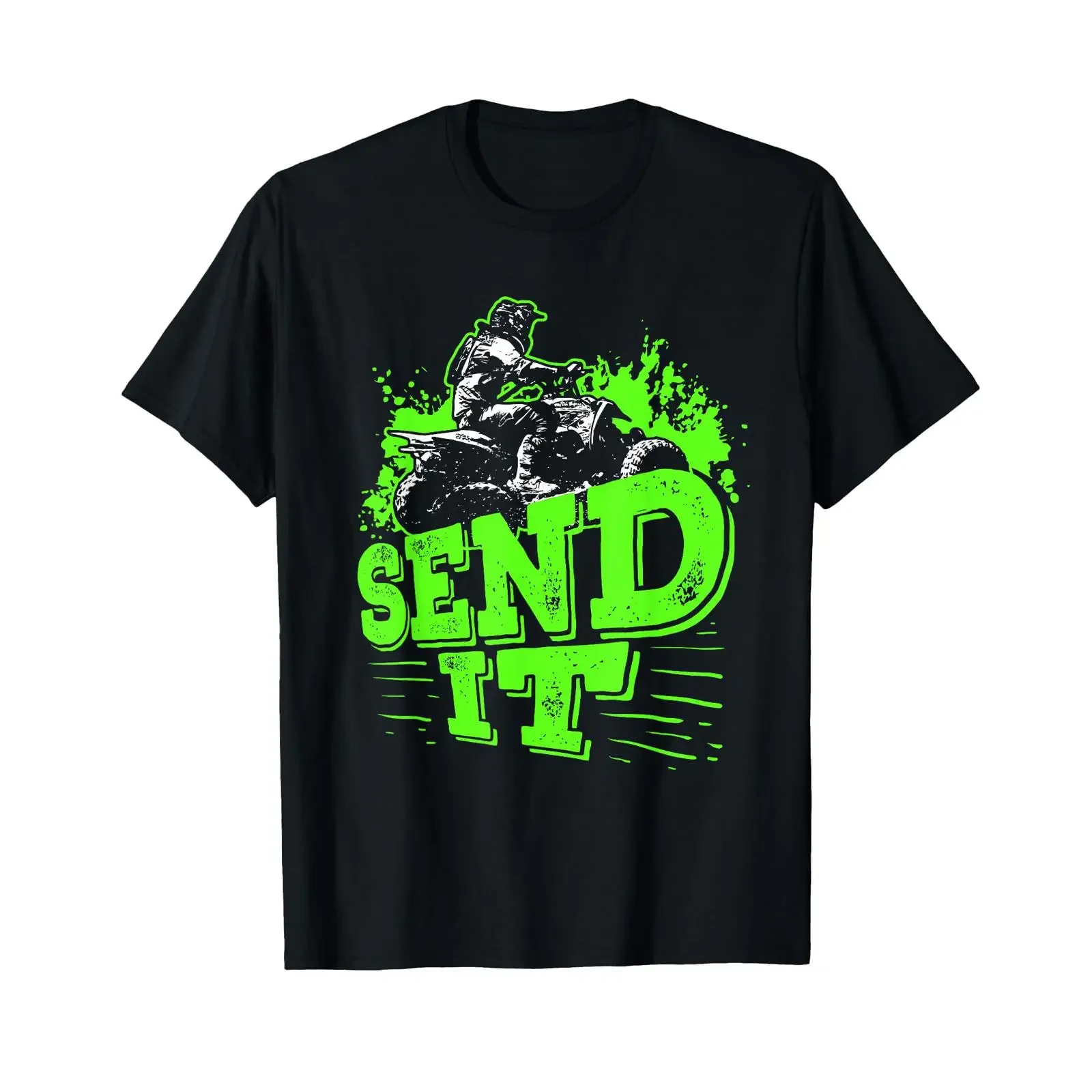 Send It Funny Quad Biking Four Wheelers ATV Rider T Shirt vintage Washed streetwear Versatile Unisex Stylish Stretched Slightly