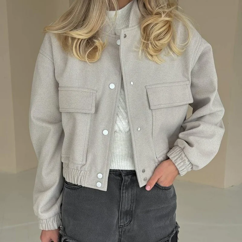 

2025 Fall/Winter New Hot Fashion 2025 New Women's Niche Plain Jacket Temperament Casual Ins Style Trend