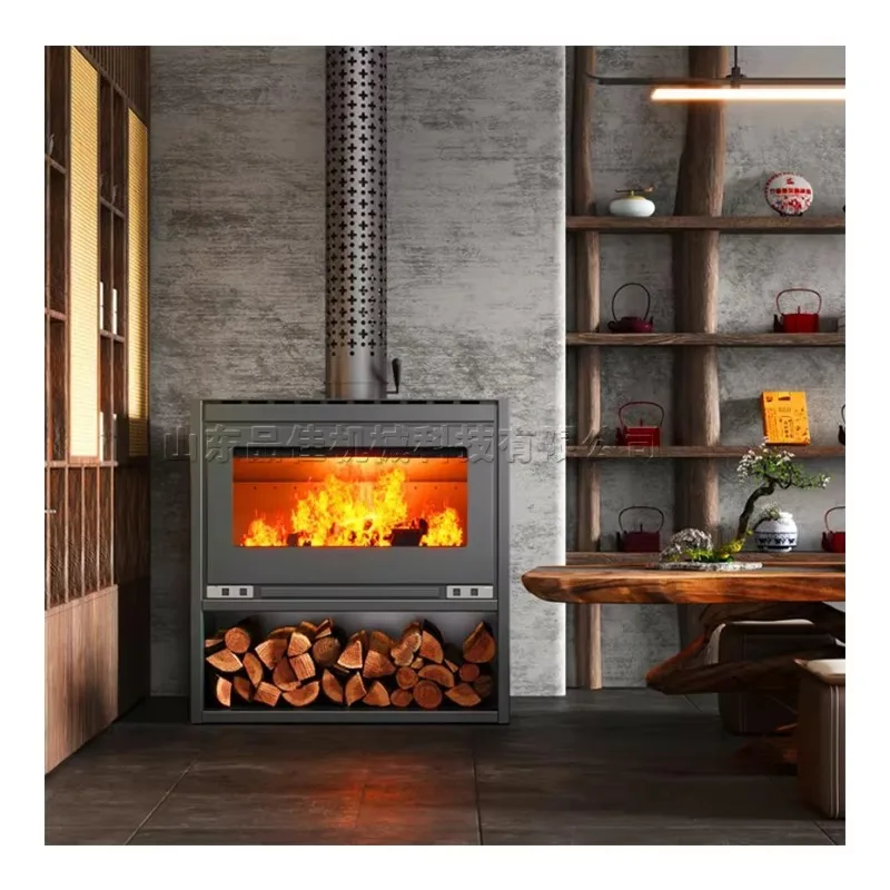 حريق حقيقي حرق الخشب التدفئة حرق الخشب الموقد غرفة المعيشة مدفأة الحديد الزهر المواقد حرق الأخشاب