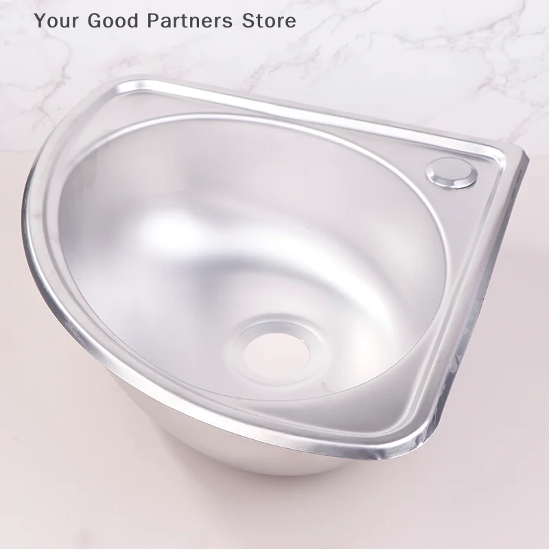 RV Kitchen Sink Stainless Bathroom Basins Camper Vegetable Corner Motorhome Bar Steel Small Single Bowl Drop Tub