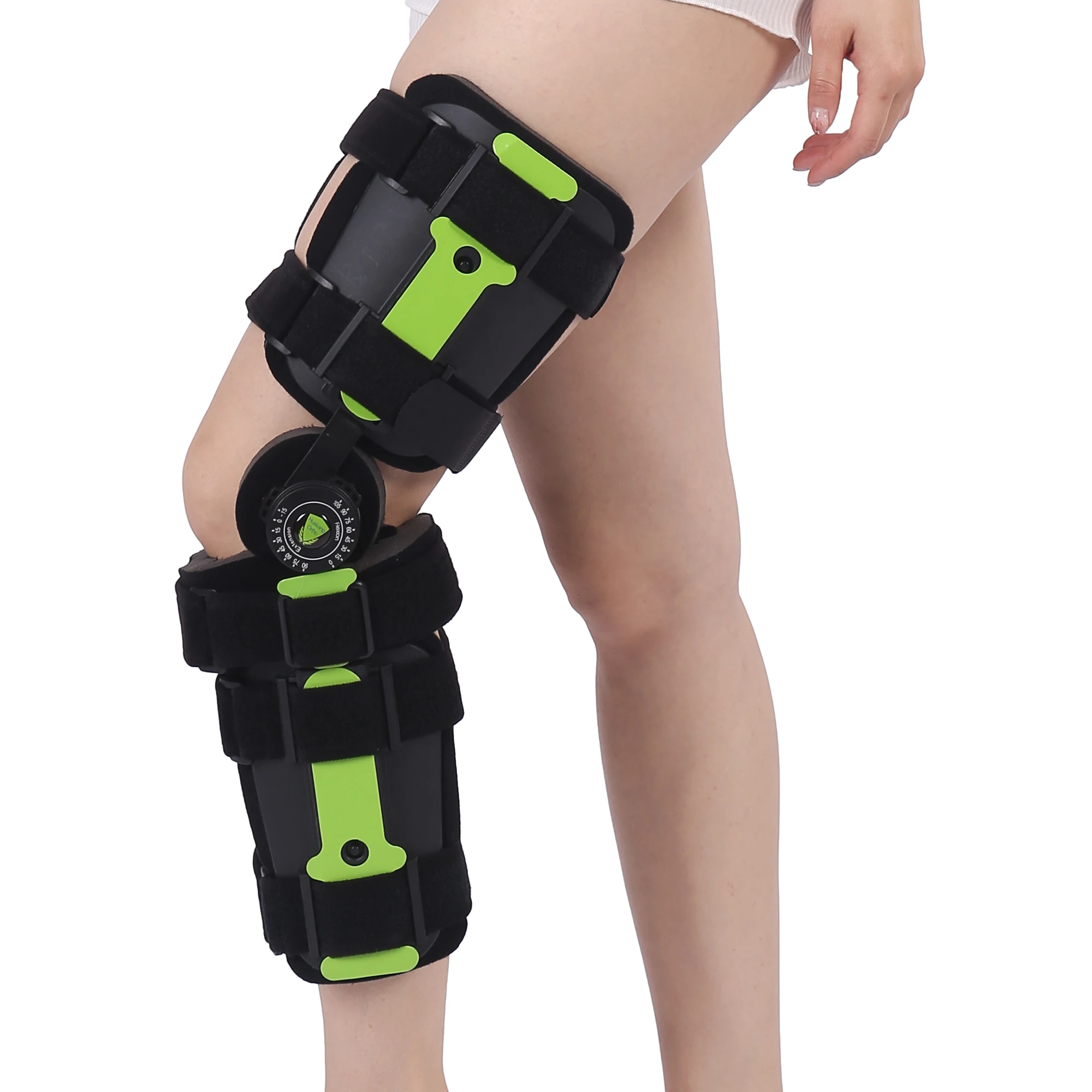 Adjustable Hinged Knee Splint Support ROM Walker Knee Stabilization Brace for Leg Correction