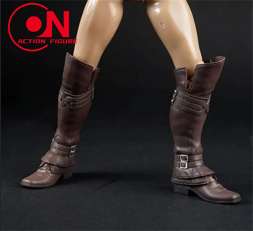 Bottes longues en cuir AS005 pour hommes, échelle 1/6, chaussures de soldat, modèle adapté au corps de figurine d'action de soldat HT PH TBL de 12 pouces, en Stock