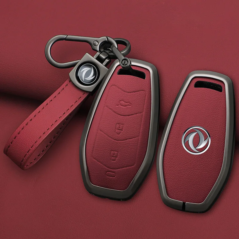 

Zinc Alloy Leather Car Key Case Cover Shell Fob For Dongfeng FengGuang Seres Evolute i-Space i-Pro Landian E5 Accessories