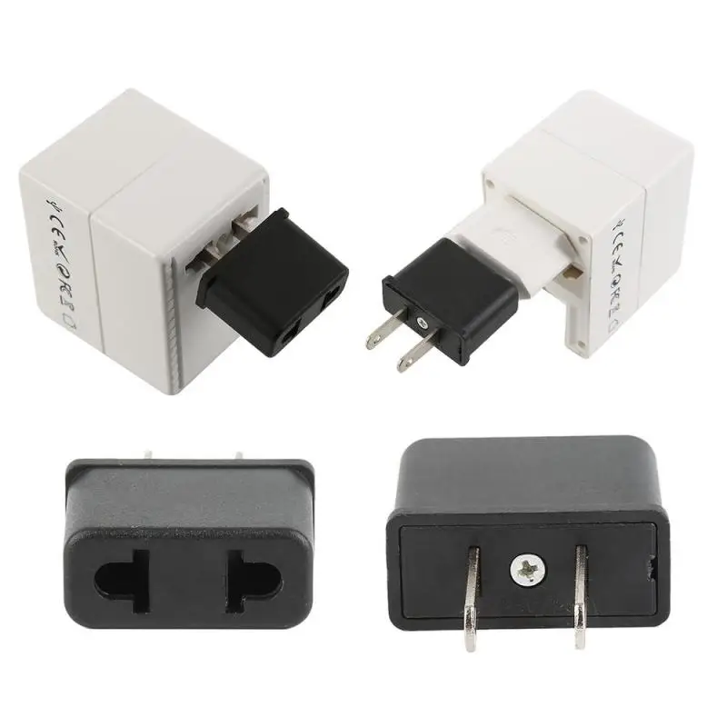 1~10PCS EU Power Plug Adapter Converter European Socket US To EU Plug Adapter Electric Charger Socket Converter Travel Adapter