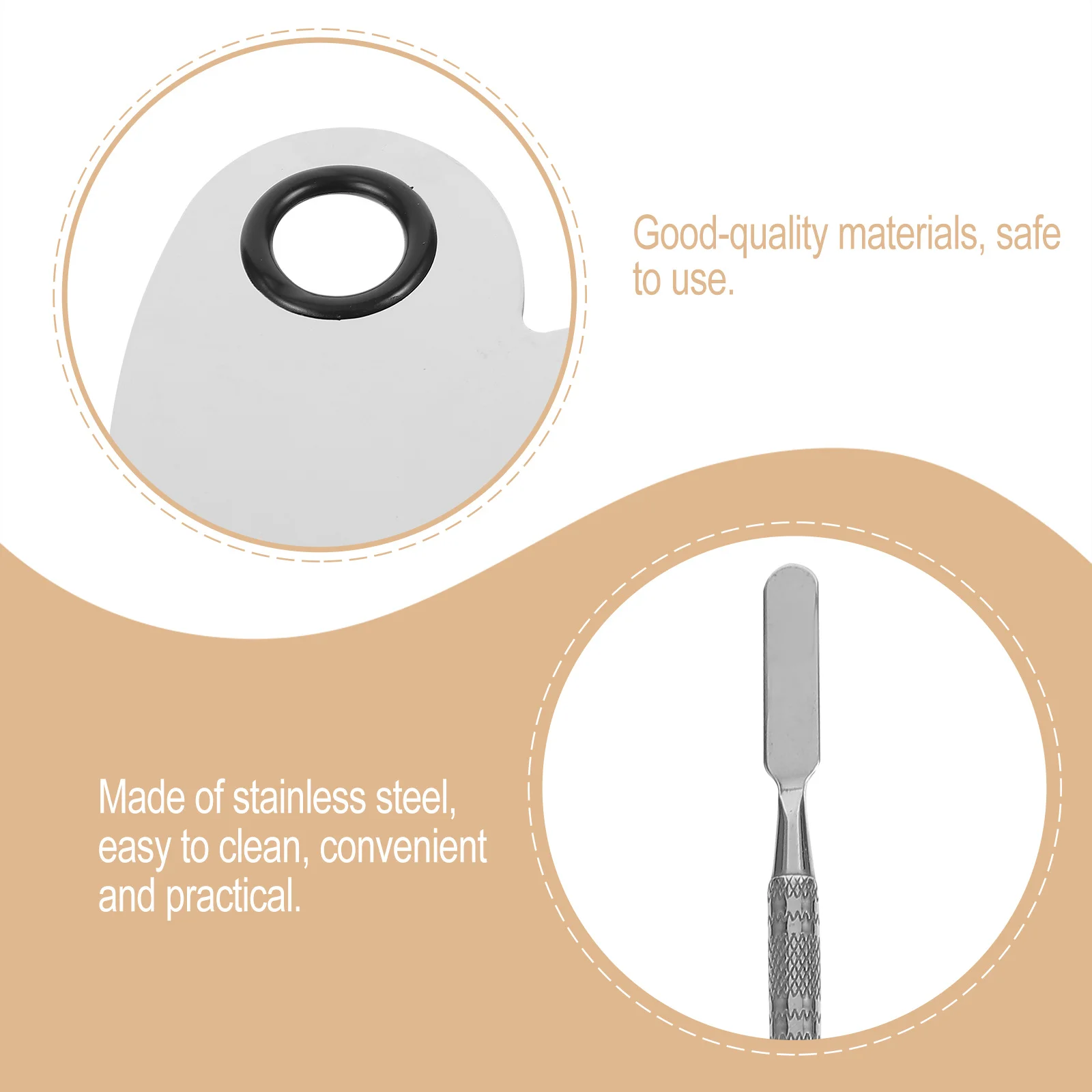 1 مجموعة شكل قلب مسمار الفن لوحة ألوان الفولاذ المقاوم للصدأ لوحة مسمار خلط القلم المهنية DIY مانيكير أداة لوحات الفن #1