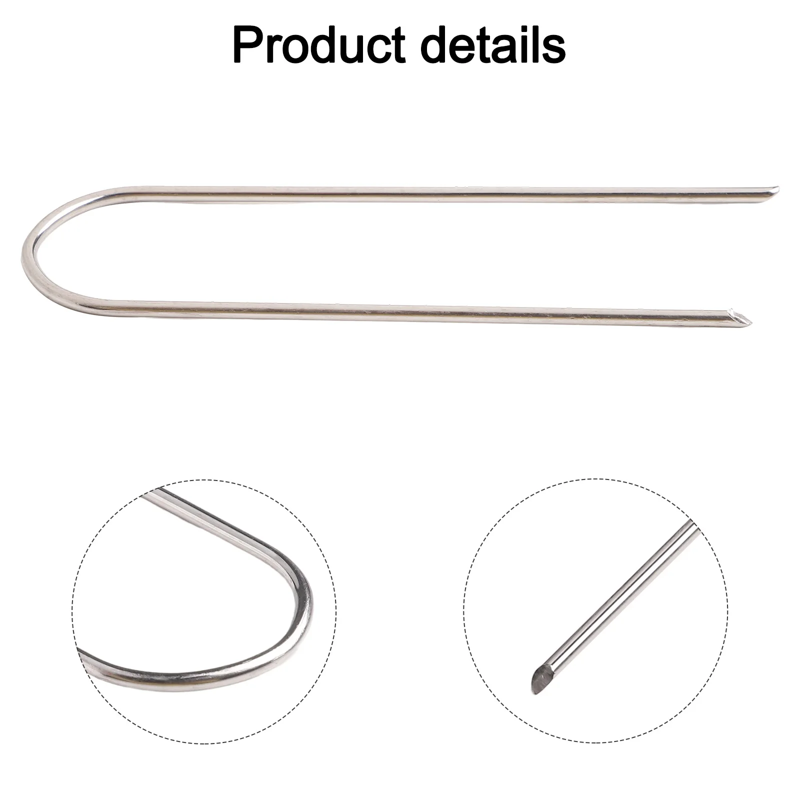 U Type Garden Staples with 100 Pieces Galvanized Spike for Optimal Ground Stability and Secure Installation U Type
