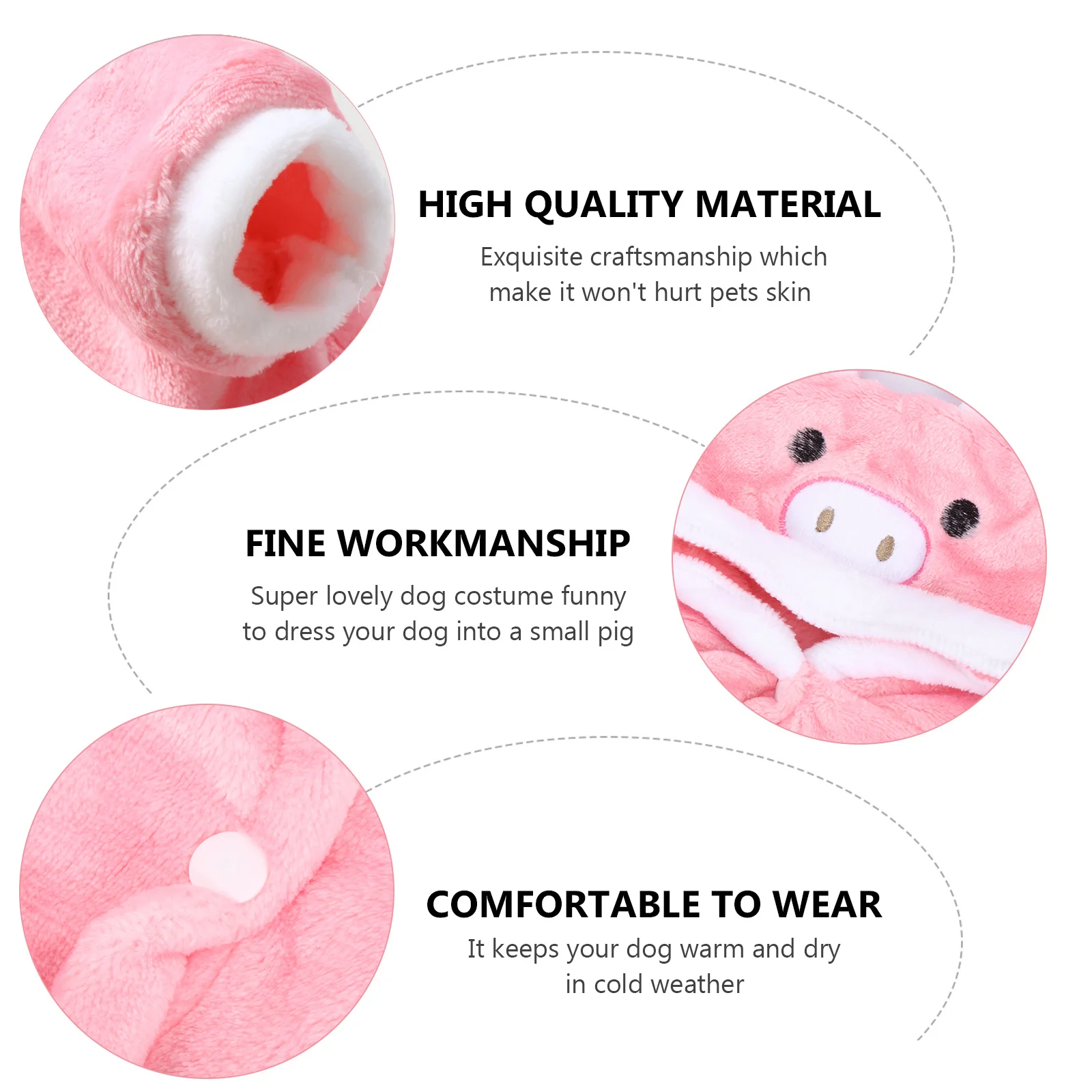 

Dog Coat Winter Warm Costume For Small Pig Clothes Dogs Cute Apparel Pet Supplies Dog Clothes Pet Winter Wear