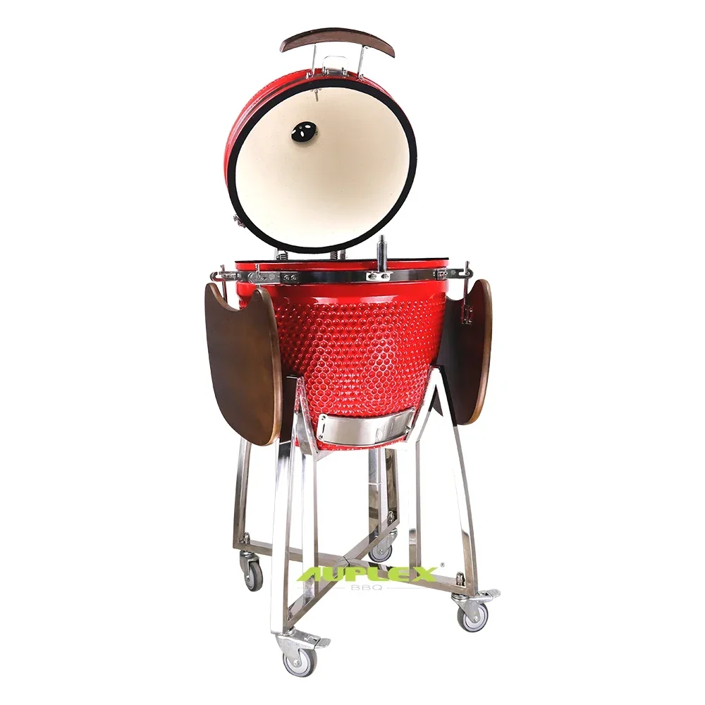 

New arrival New Arrival21-Inch Outdoor Kitchen Egg Ceramic BBQ Grill High Quality Iron Metal Barbecue With Trolley For Home