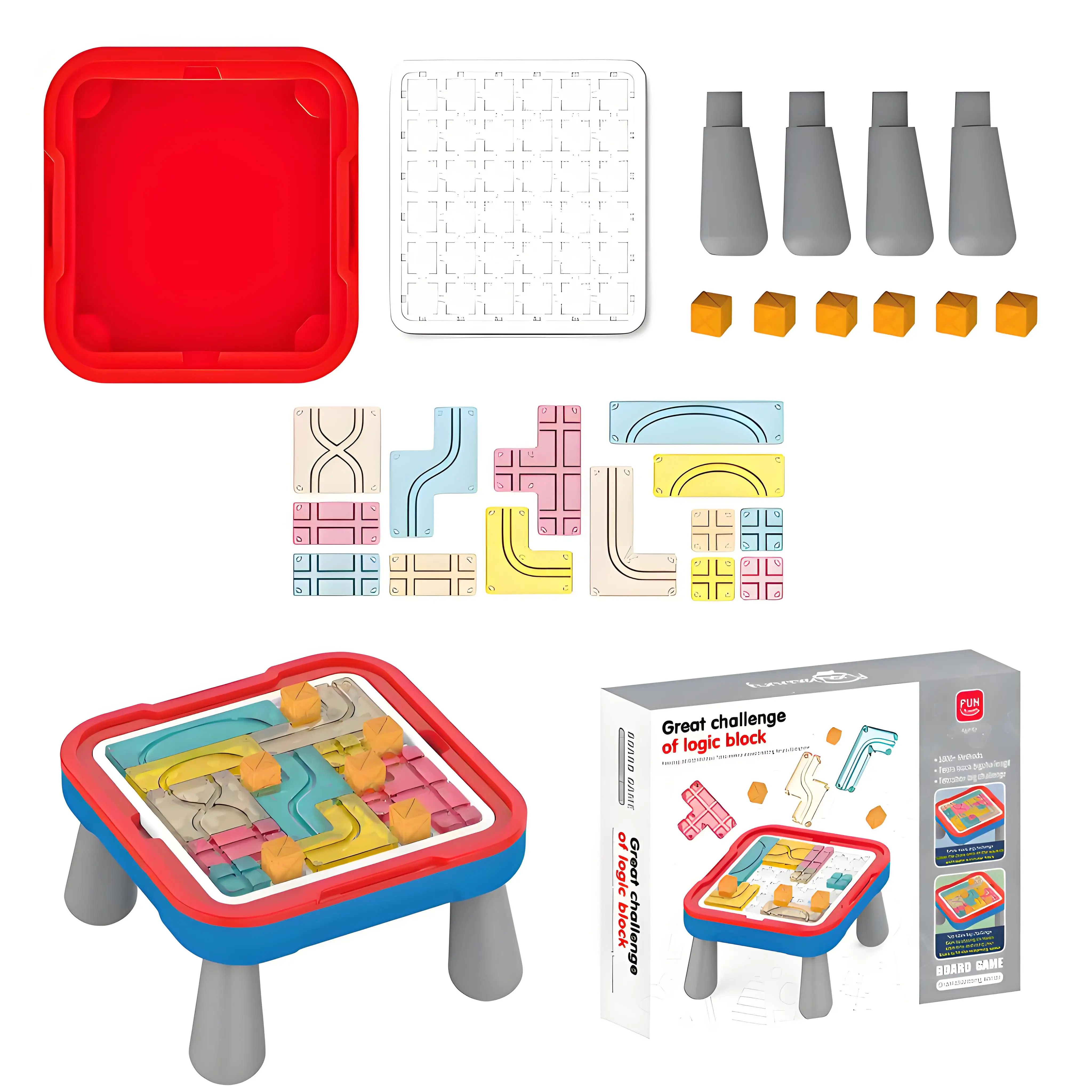 2-in-1 Kids Magnetic Doodle Board DIY Drawing Board with Pen& Beads Drawing Toys Montessori Educational Toys Kids Xmas Gifts