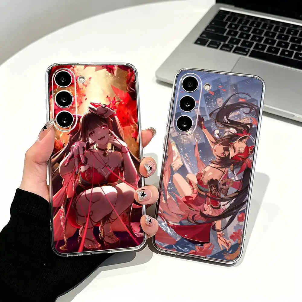 H-Hanabi H-Honkai Star Rail Sparkle Clear Phone Case for Samsung Galaxy A71, A70, A40,A52, A51, A30