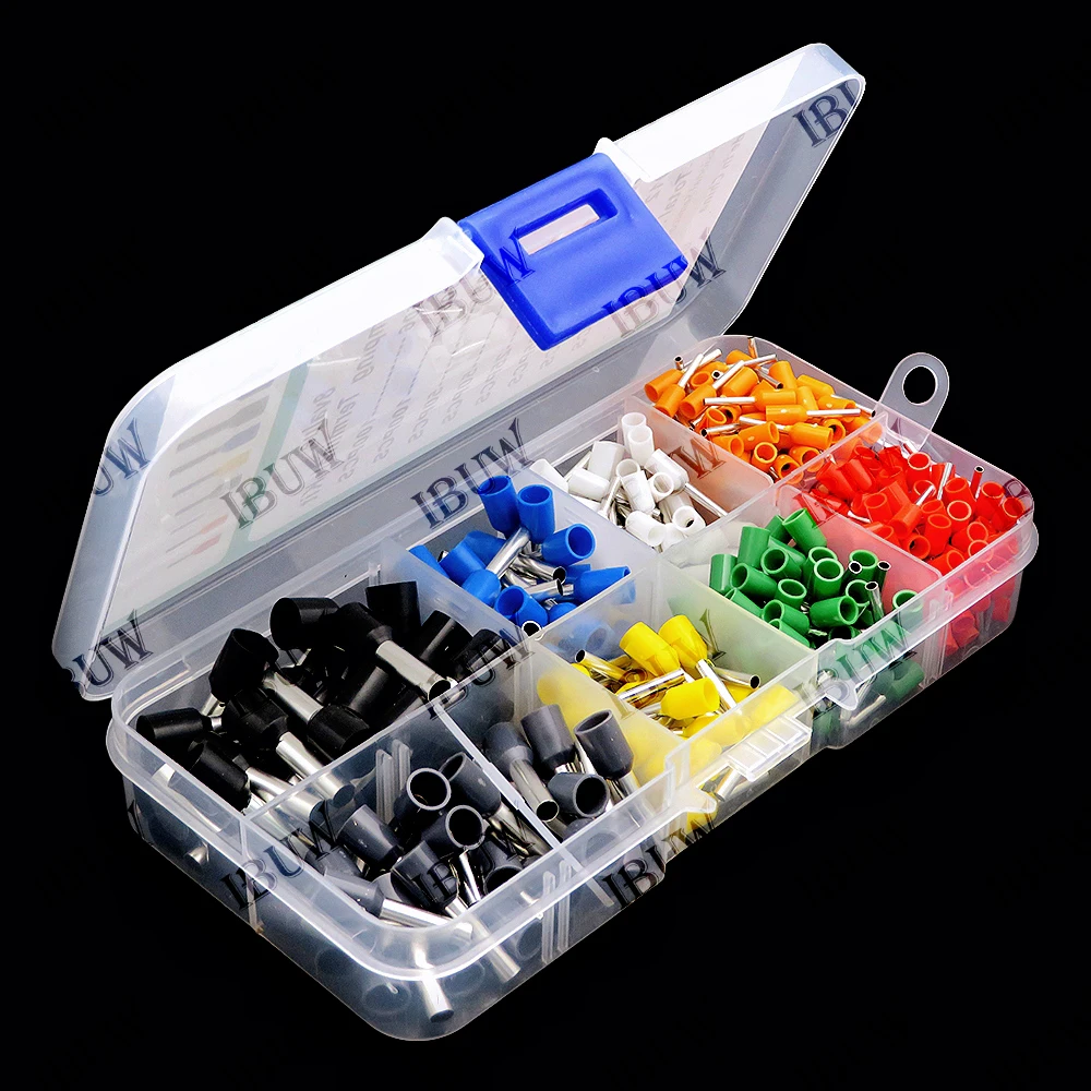 

Набор из 400 шт. трубчатых клемм европейского типа в коробке, холодногнутые, E7508, E0508, E0506