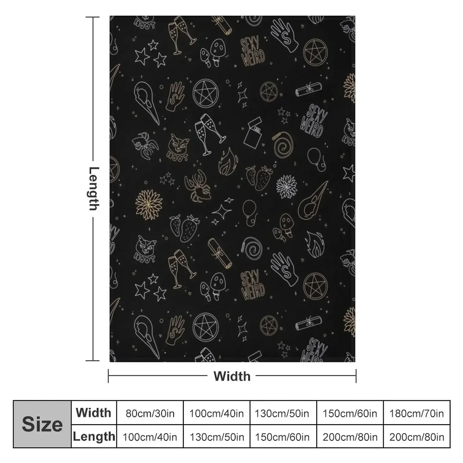 Pattern Design Symbols Fort Salem Witches Raelle Scylla Throw Blanket Warm Weighted Blankets