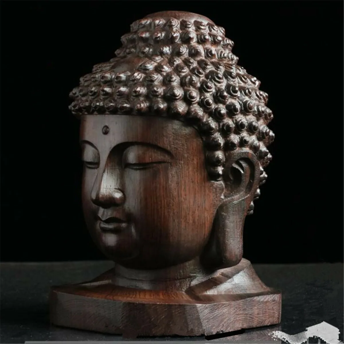 Hand Carved Collect modern exquisite handicrafts Redwood Sakyamuni Buddha Statue Tathagata Sculpture