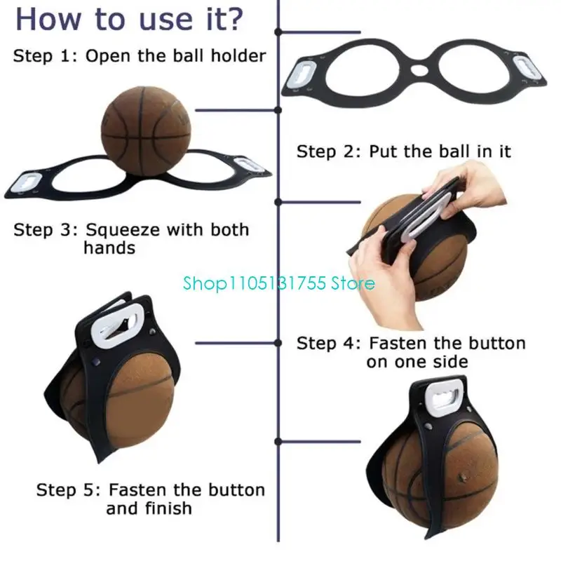 Organizadores bolas tipo pesado com fivelas liberação rápida, transportadores bolas esportivas para basquete e vôlei