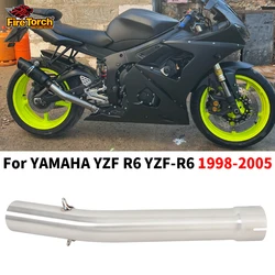 For YAMAHA YZF R6 YZF-R6 1998 1999 2000 2001 2002 2003 2004 2005 Motorcycle Exhaust Escape Modified Mid link pipe Moto Muffler