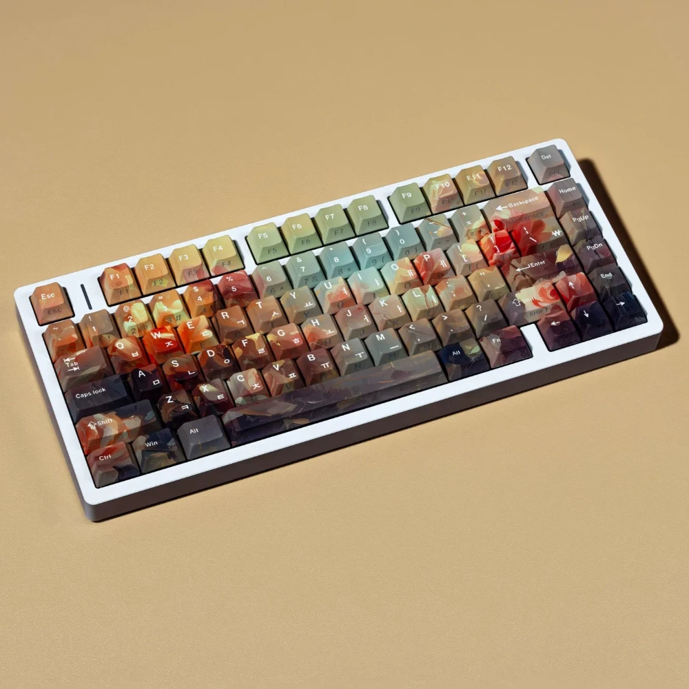 

Side Carving/front Carving Keycap Customized PBT Artisan Point Keycap Cherry Profile Rose Keycaps 130 Pcs Keyboard Accessories