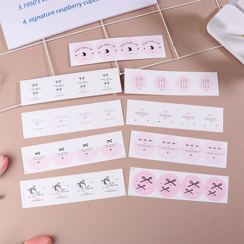 Stiker Label kartun 36 buah pita pita busur balet bahan stiker segel perekat otomatis DIY Label dekoratif