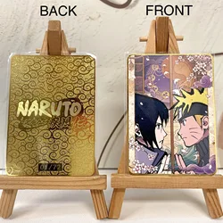 Naruto Uzumaki Jiraiya Sasuke Uchiha SE Metalowa karta Anime Kolekcja kart Zabawka dla dzieci Prezent