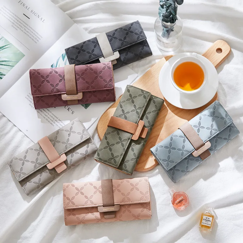 2026 New Women's Long Fashion Simple Leather Wallet Multifunctional Clutch Large Capacity Coin Purse