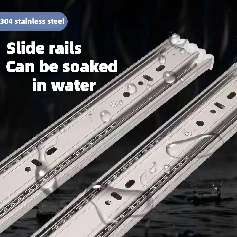 درج السكك الحديدية 10 ~ 20 بوصة المدرفلة على البارد الصلب درج الشرائح إغلاق درج انزلاق المسار قسمين خزانة الشرائح الأثاث الأجهزة