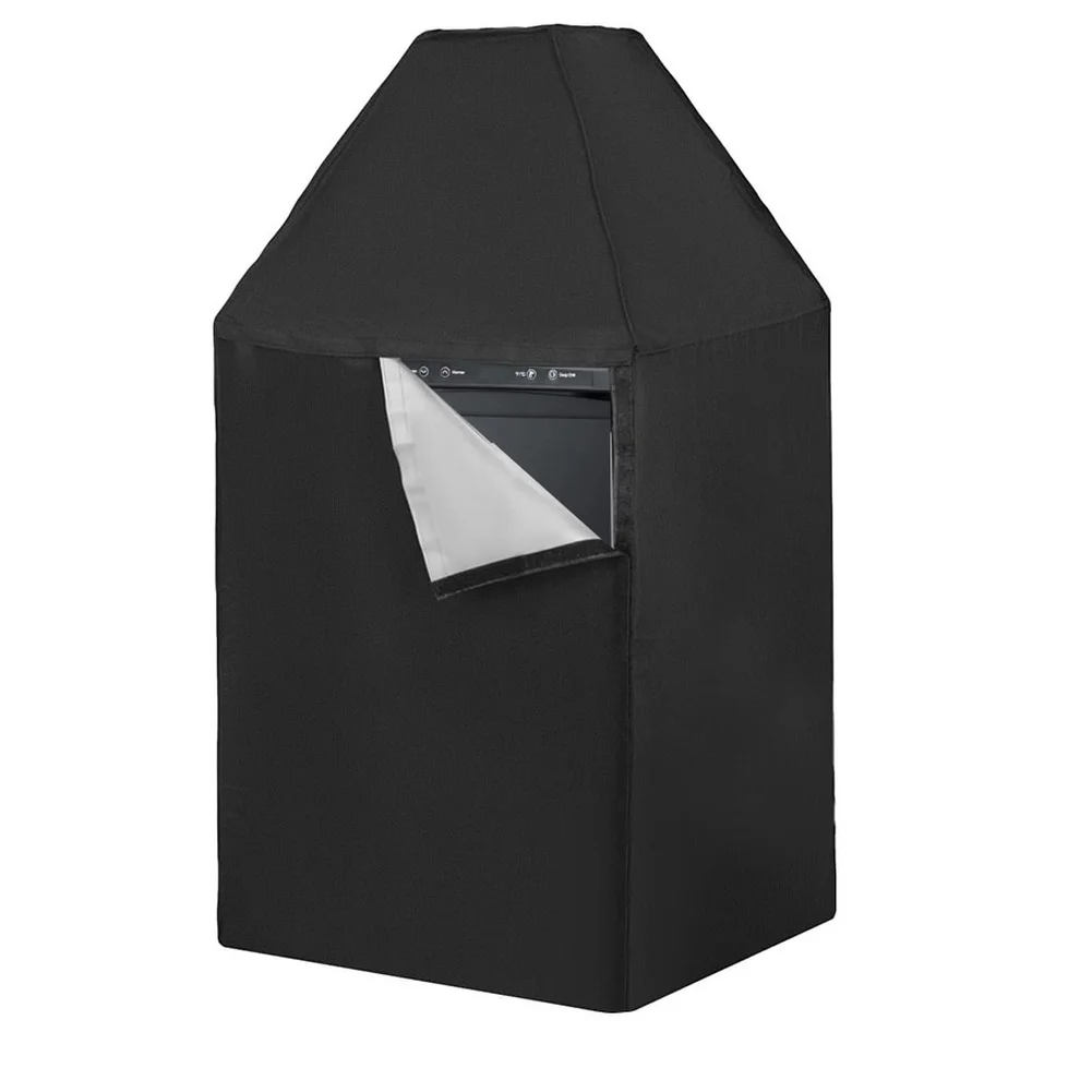 Black Dust Cover Compatible with For kegerator and Beer Cooler 24.5 x 26.5 x 37 Inches Polyester Weather Shield