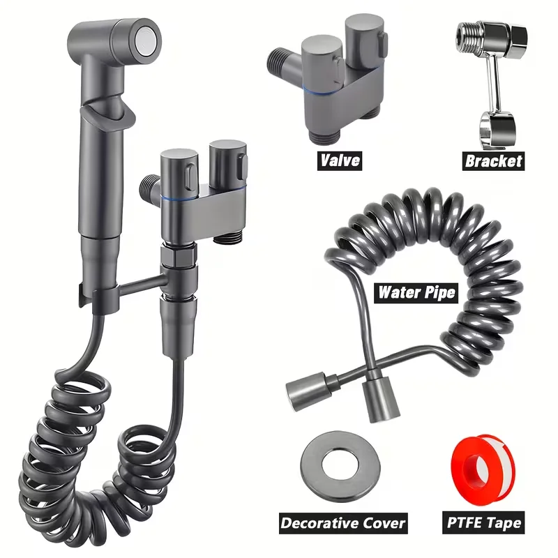 Toilet Cleaning Bidet Toilet Sprayer Set Cold Water Portable Bidet Toilet Accessories Handheld Bathroom Wash Anal Douche