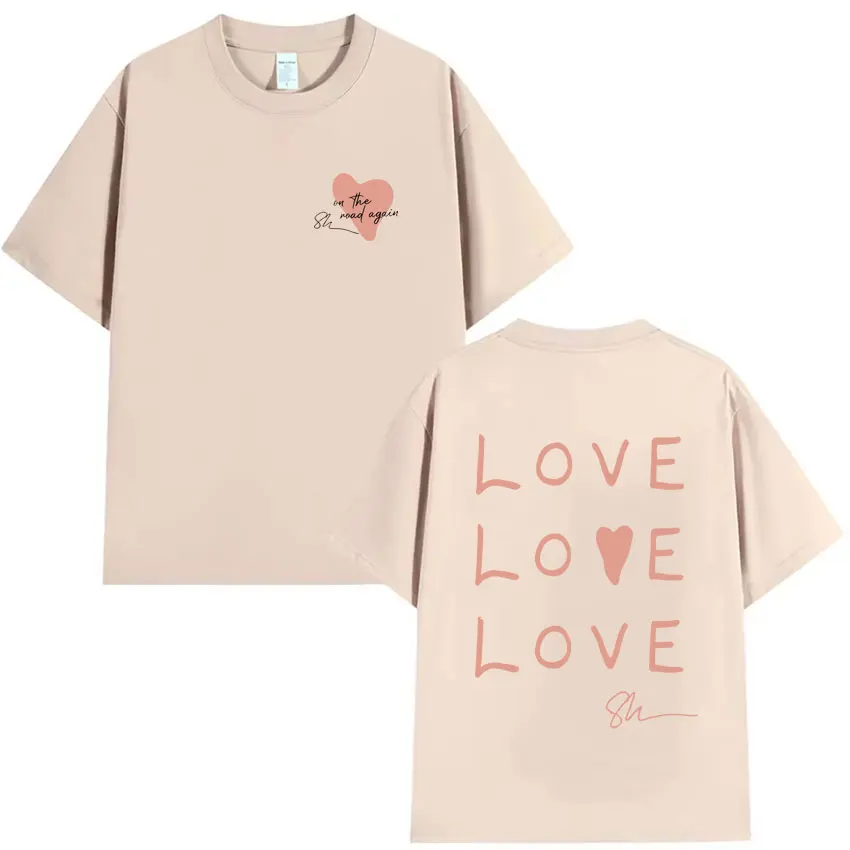 رائجة البيع شون مينديز جولة عالية الجودة 2025 Harajuku تي شيرت الرجال المتضخم تي شيرتات قطن الصيف عادية تي شيرت المشجعين هدية