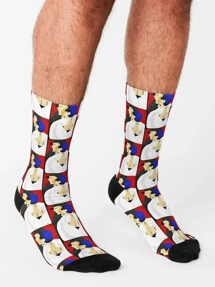 Art Deco Fisher/Robinson Socks custom sports Stockings custom Rugby Socks Female Men's