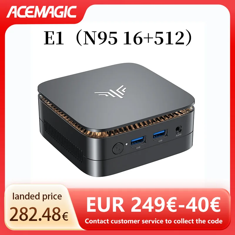 

ACEMAGIC Intel N150/N95 Mini Host 11 Pro Desktop 4K Dual Display RAM 16GB SSD 512GB/1TB3.6GHz Suitable for Home/Office MiniPC