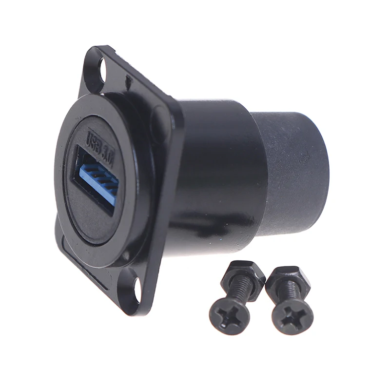 Conector USB tipo D de Metal, Conector de doble paso USB 3,0, montaje en Panel