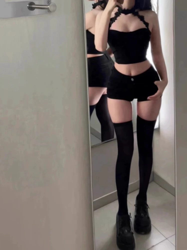 

American Style Sexy Large Size Denim Shorts Women's Spring New Slimming High Waist Sexy Hot Pants Cleanfit High Waist Jeans