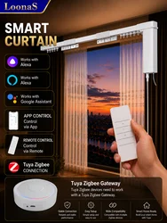 ไฟฟ้า Cornice 3rd G สั้น Tuya Zigbee สมาร์ทผ้าม่านมอเตอร์อัตโนมัติระบบรางสนับสนุน Alexa Google Assistant Smartthings