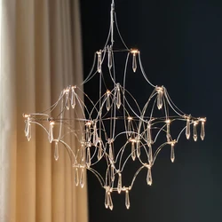 Modern Suspension Light Lustre Living Room Dining Bedroom Hanging Lamps led minimalist Firefly Crystal Chandelier
