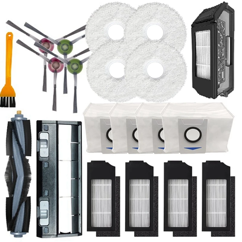 Kit de pièces de sac à poussière pour aspirateur Ecovacs Deebot bronchOmni Turbo, brosse principale, filtre HEPA, boîte à poussière, vadrouille, gril