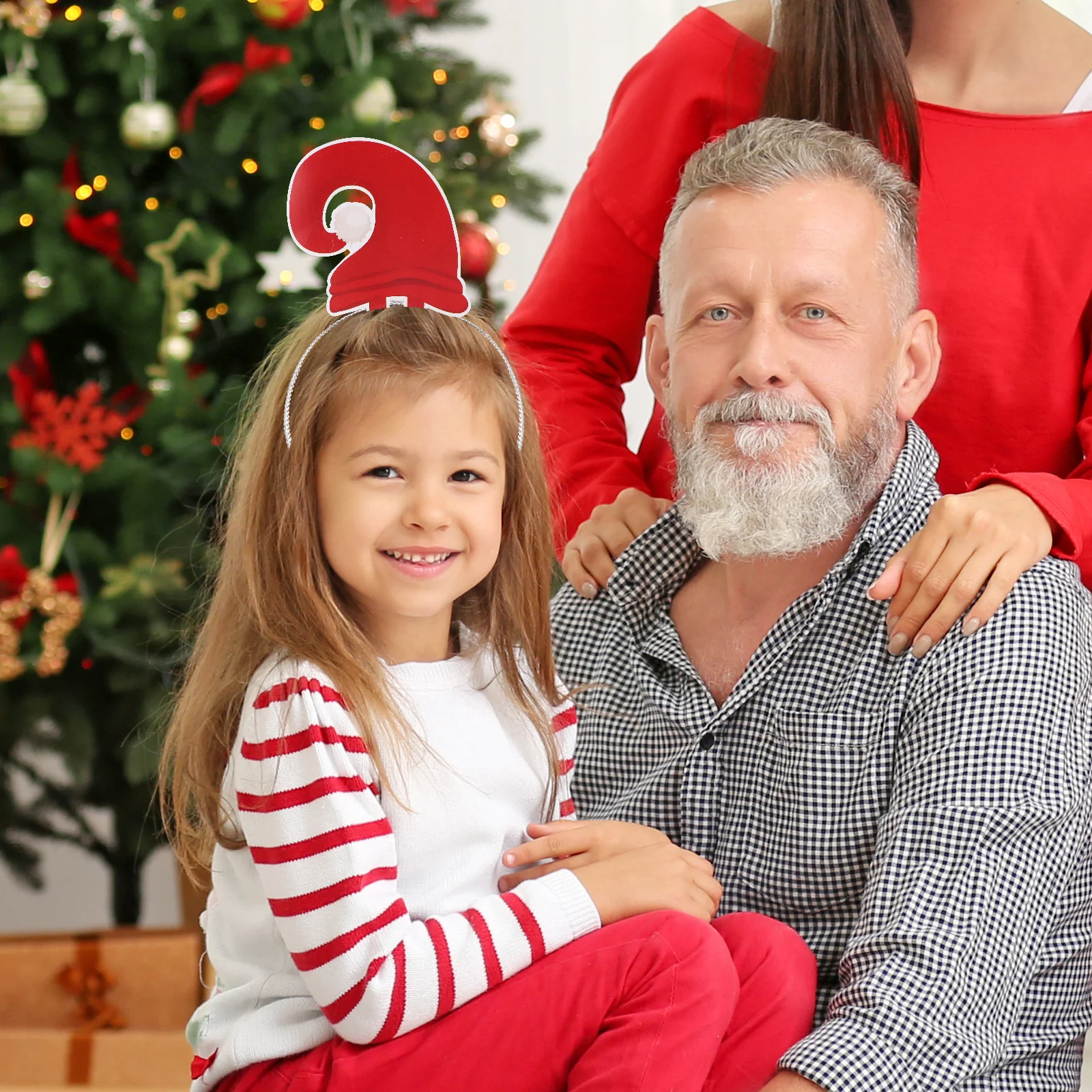 

6Pcs Xmas Hair Hoops Christmas Headbands Lightweight Durable Party Headdresses Cosplay Hair Accessories Xmas Party Supplies