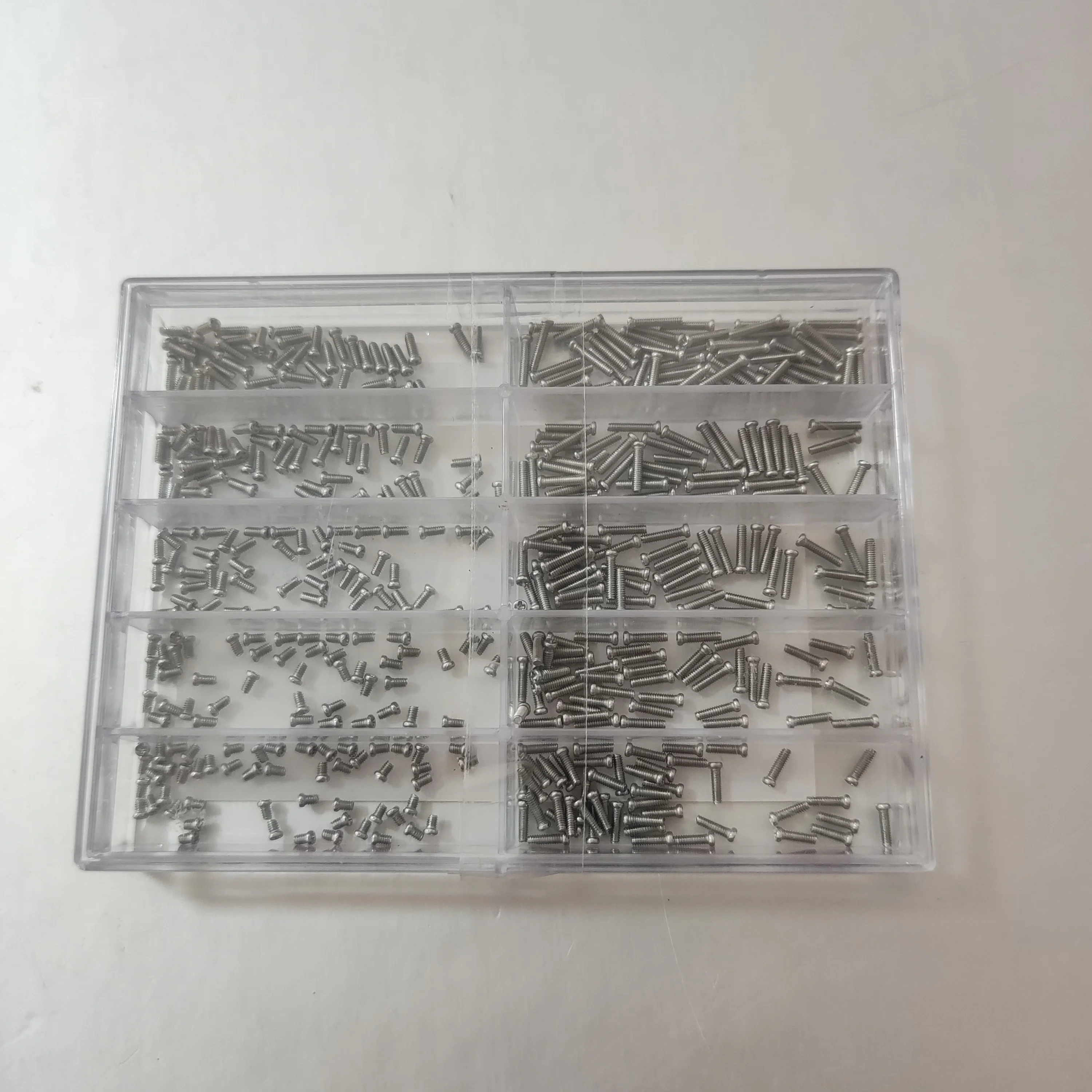 1 Set of 10 Sizes Stainless Steel Watch Screws Set , 1.2mm Thread Screws Watch Repair Accessories for Watchmakers