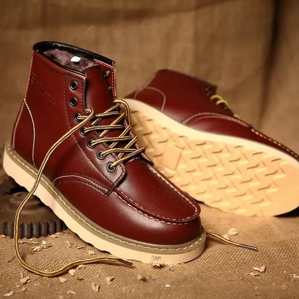 Men Ankle Boots Elevator Shoes Hidden Heels High Soft Leather Heightening Shoes for Man Increase Insole Warm Height Boots Male