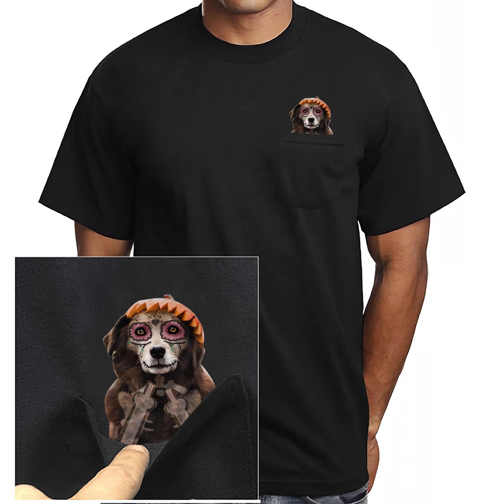 Хлопковая футбольная рубашка HX Day of the Dead, мужская повседневная футбольная рубашка из ткани с круглым вырезом