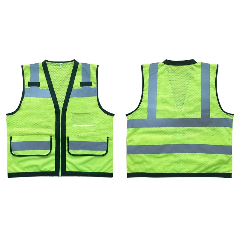 High Visibility Reflective Safety Vest Safety Clothing Work Reflective Vest Multi Pockets Workwear Safety Waistcoat Men