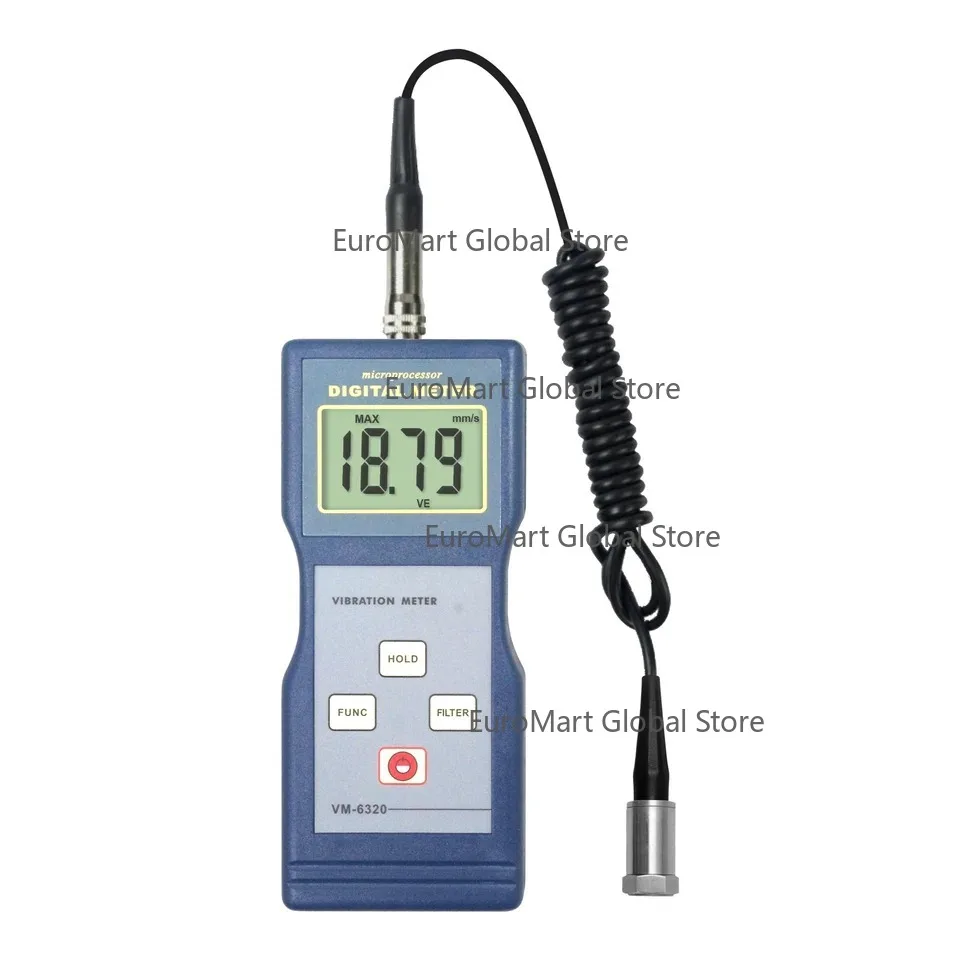 VM-6320 Portable  Meter Mechanical Speed Motor Fault Detection 10Hz to 1KHz Range 0.01mm to 200mm Sensitivity 1 Year Warranty