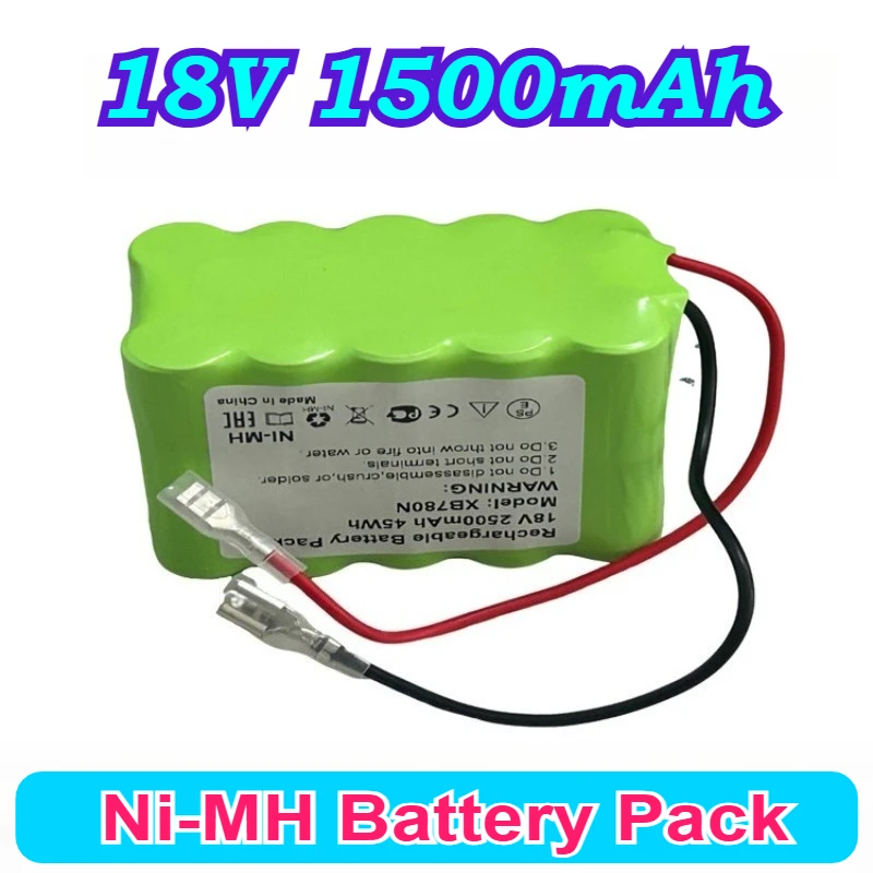 18V 1500mAh-2500mAh Ni-MH Battery Pack for Smith Syringe Pumps, Graseby Single and Dual Channel Infusion Pumps and Syringe Pumps