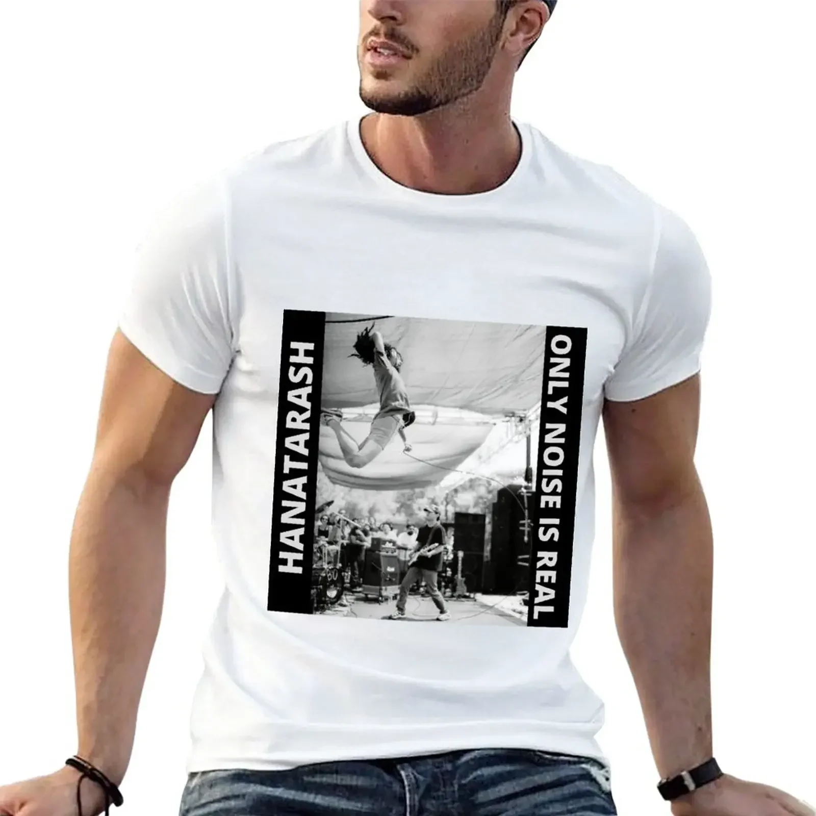 HANATARASH - ONLY NOISE IS REAL T-Shirt plus sizes summer tops oversized t shirt mens t shirt