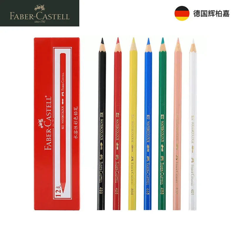 Faber Castell Oily Color Lápis, Desenho Esboço Lápis, Material Escolar para Estudante, Arte Suprimentos, 12pcs por caixa