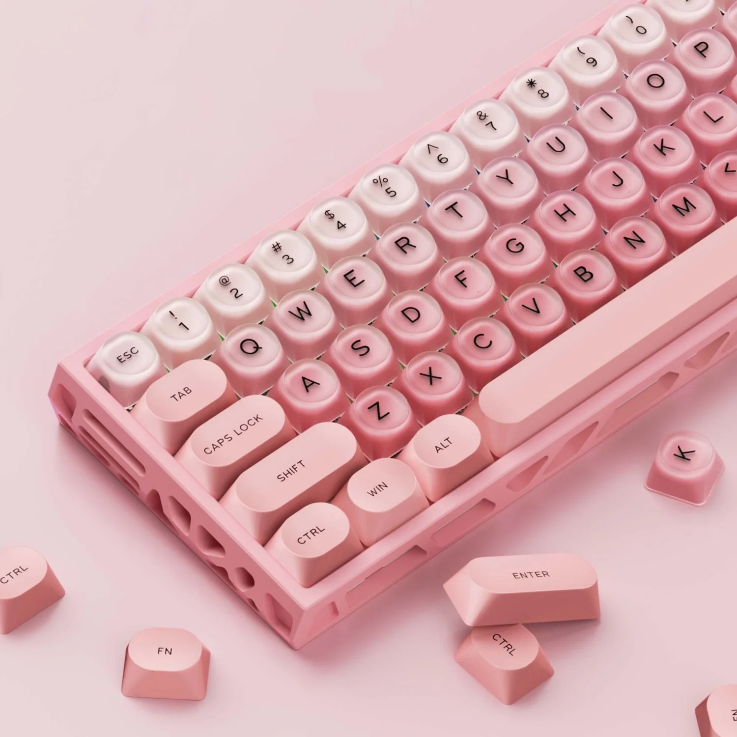 Foundation Crystal HOA Profile Keycaps Set PBT DIY Gaming Mechanical Keyboard Keycap Set for Office Customizable Keyboard Access