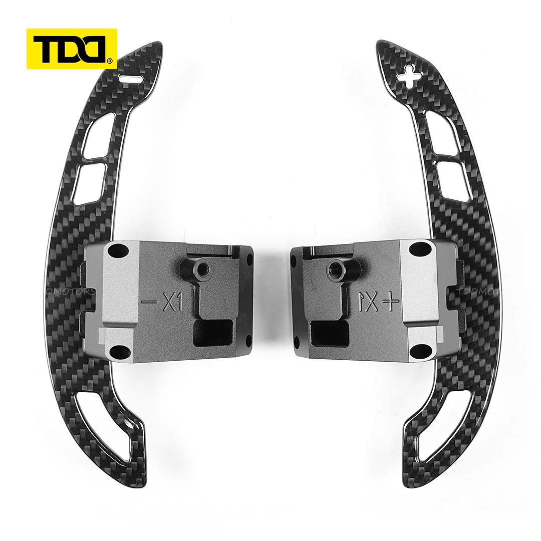 TDD Glossy Carbon Fiber Steering Wheel Magnetic Paddle Shifters For Hyundai N GT i30N Kona N Ioniq  Magnetic Attraction Function