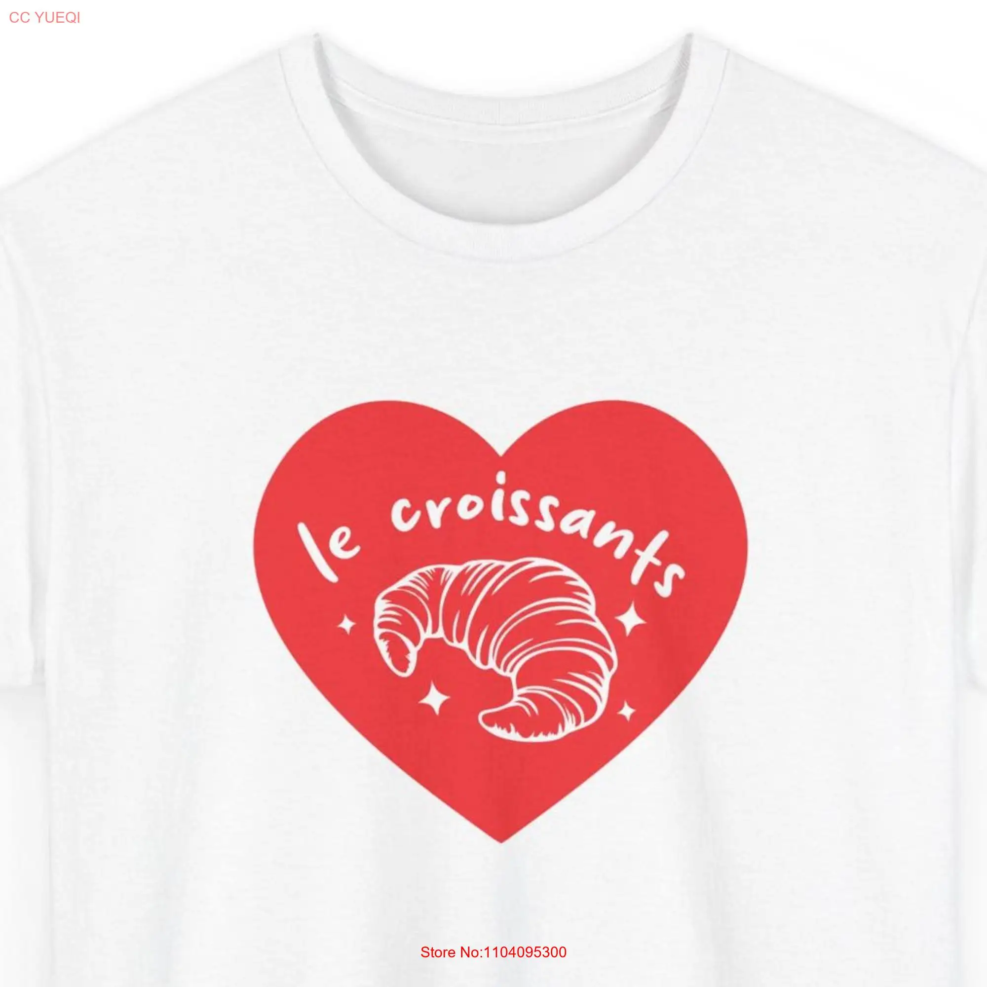 Croissant Lover T Shirt baking baker gift funny bake for hobby long or short sleeves