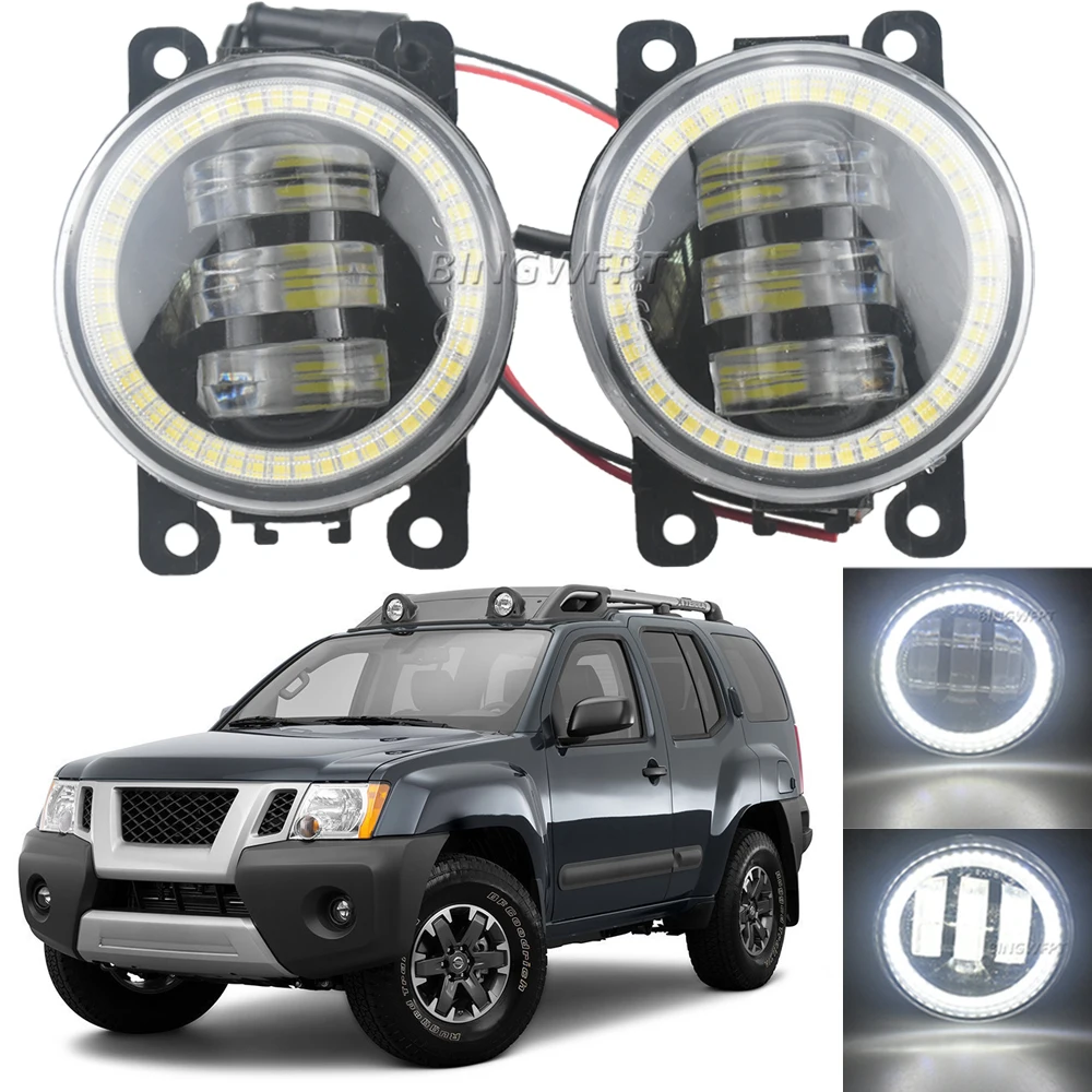 2 X Angel Eye Fog Light Assembly ​For Nissan Navara D40 2004-2015 ​For Nissan Note E11 MPV 2006-2013