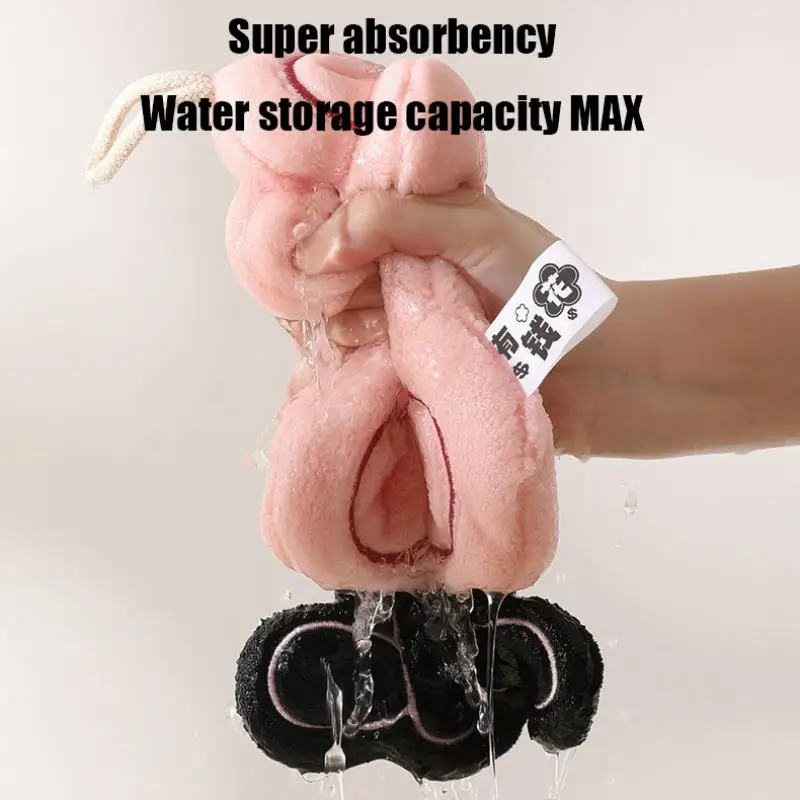 منشفة يد زهرية - نسيج سميك عالي الامتصاص سريع الجفاف وخالي من الرائحة، تصميم لطيف للاستخدام في المطبخ والحمام #4